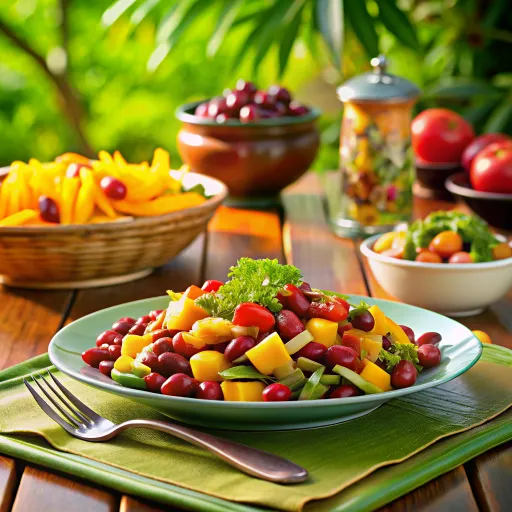 Salad Segar Kacang Merah dan Mangga